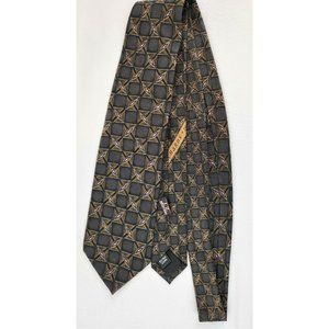 JZ Richards Nordstrom Extra Long Neck Tie Black Gray Gold Blue Brown Silk USA